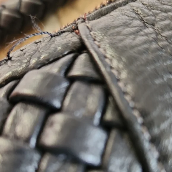 Vintage Brighton Black Hobo Bag with Woven Detailing - Picture 12 of 15